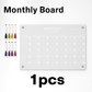 Acrylic Fridge Calendar – Reusable Dry Erase with 6 Pens  