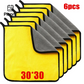 1/2/6Pcs Microfiber Cleaning Towel Thicken Soft Drying Cloth Car Body Washing Towels Double Layer Clean Rags Car Accessories